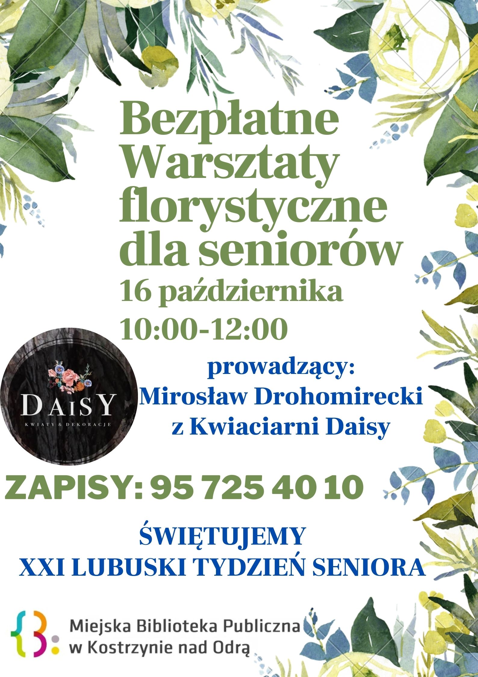 informacje dot. warsztatów florystycznych