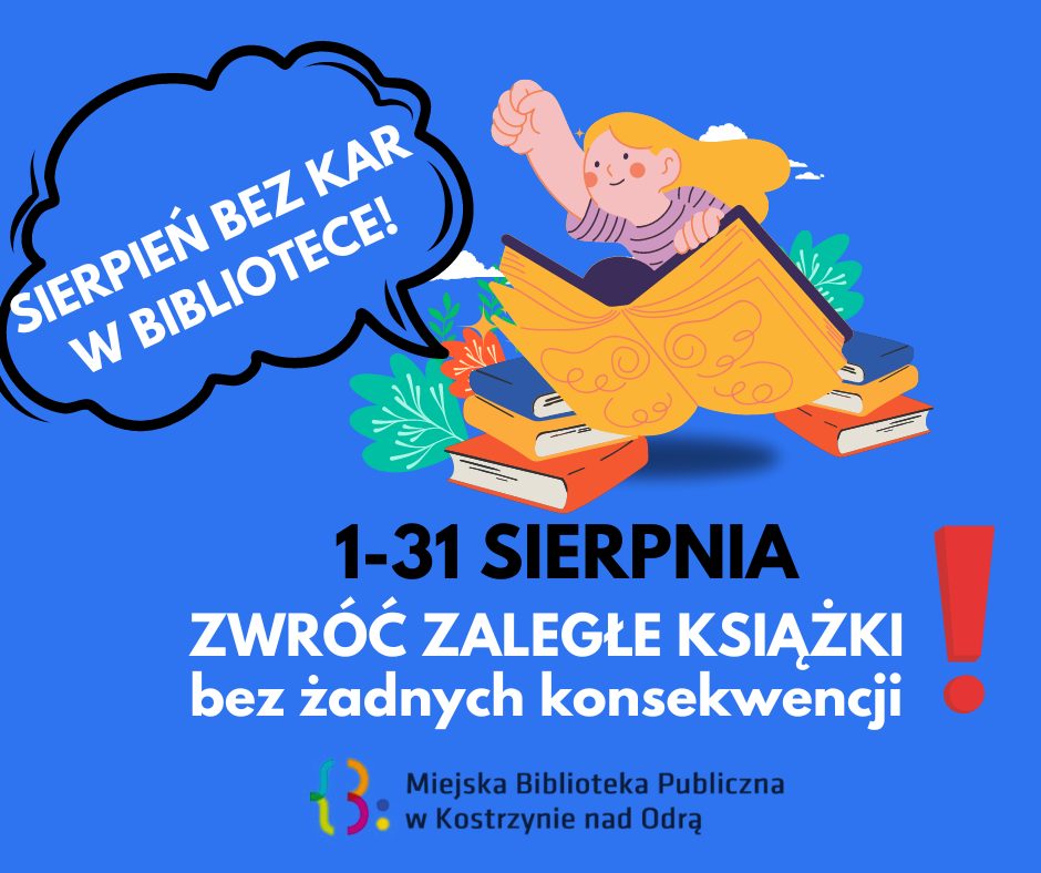 Plakat informacyjny pt.: Abolicja kar za przetrzymane książki