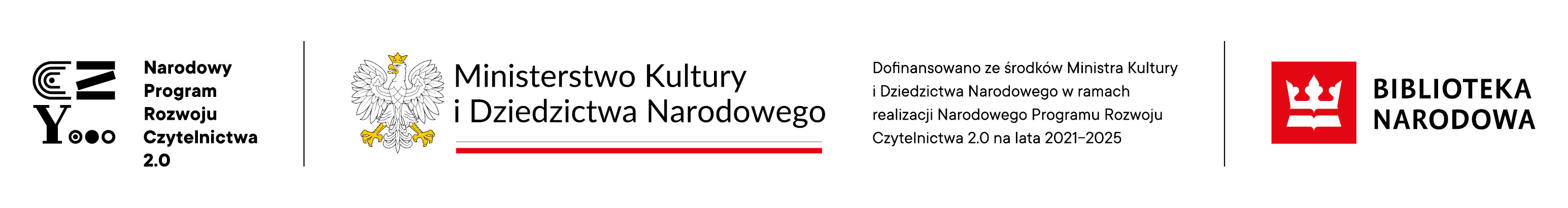 Logotyp Narodowego Programu Rozwoju Czytelnictwa 2.0 Ministerstwo Kultury i Dziedzictwa Narodowego