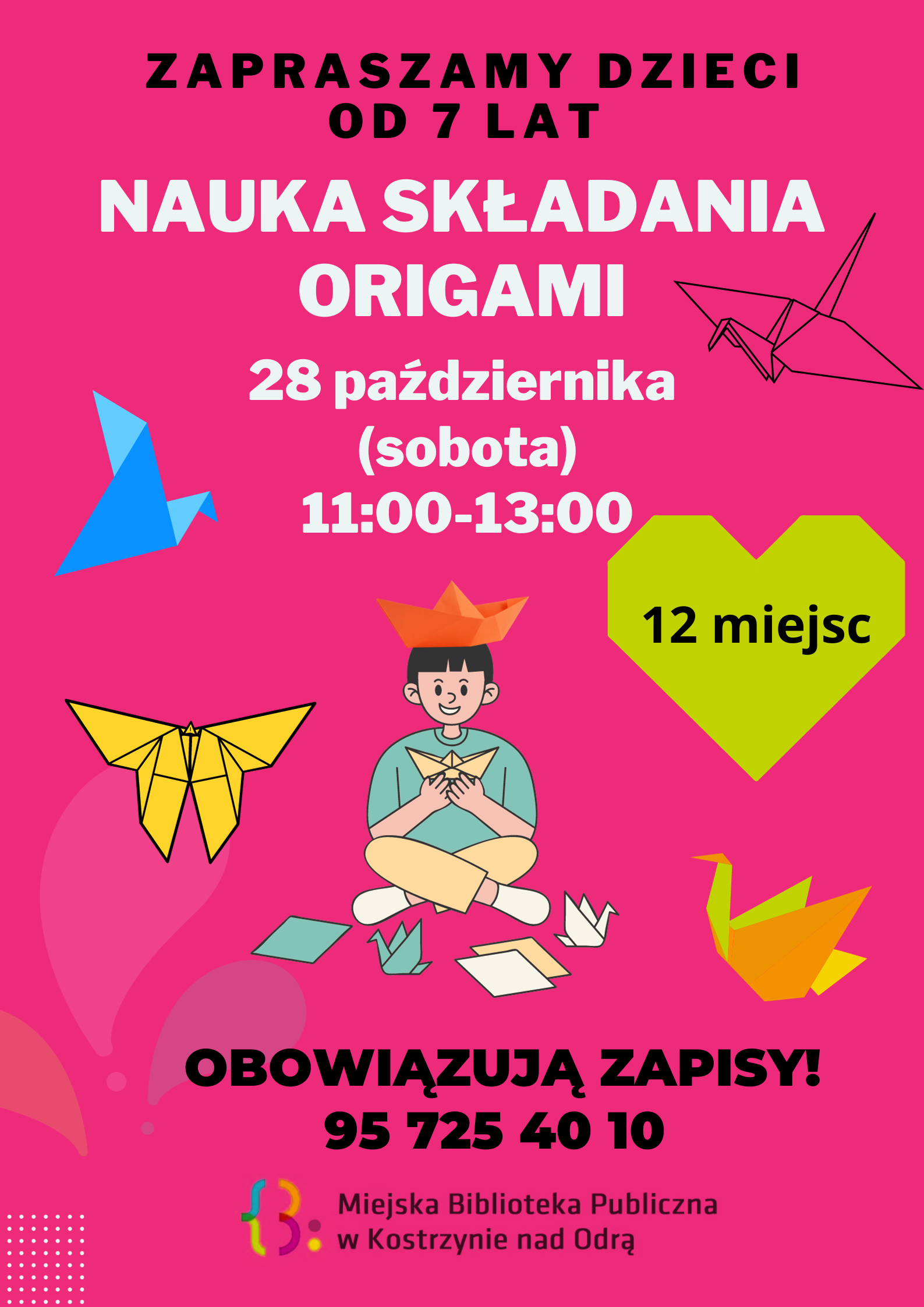 Plakat informacyjny - Origami