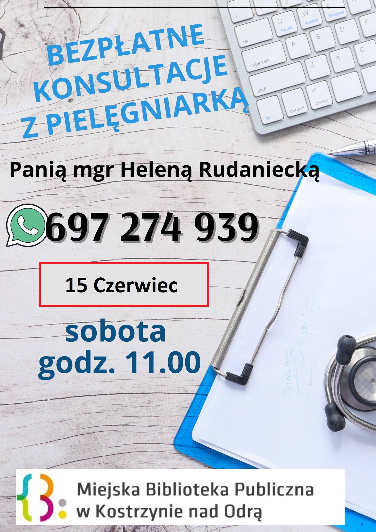 Plakat informacyjny Konsultacje z pielęgniarką