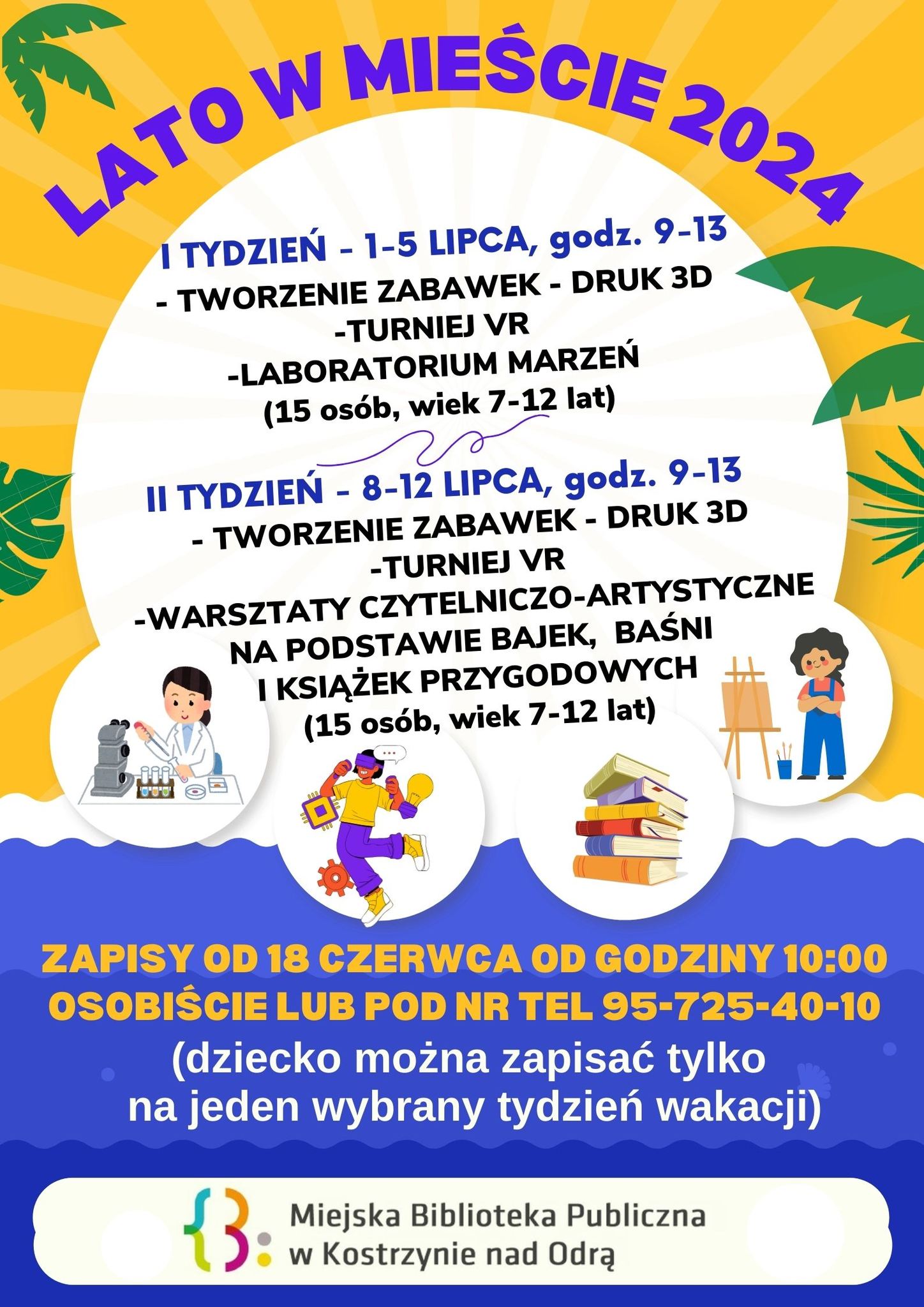 Plakat informacyjny Lato w mieście'24