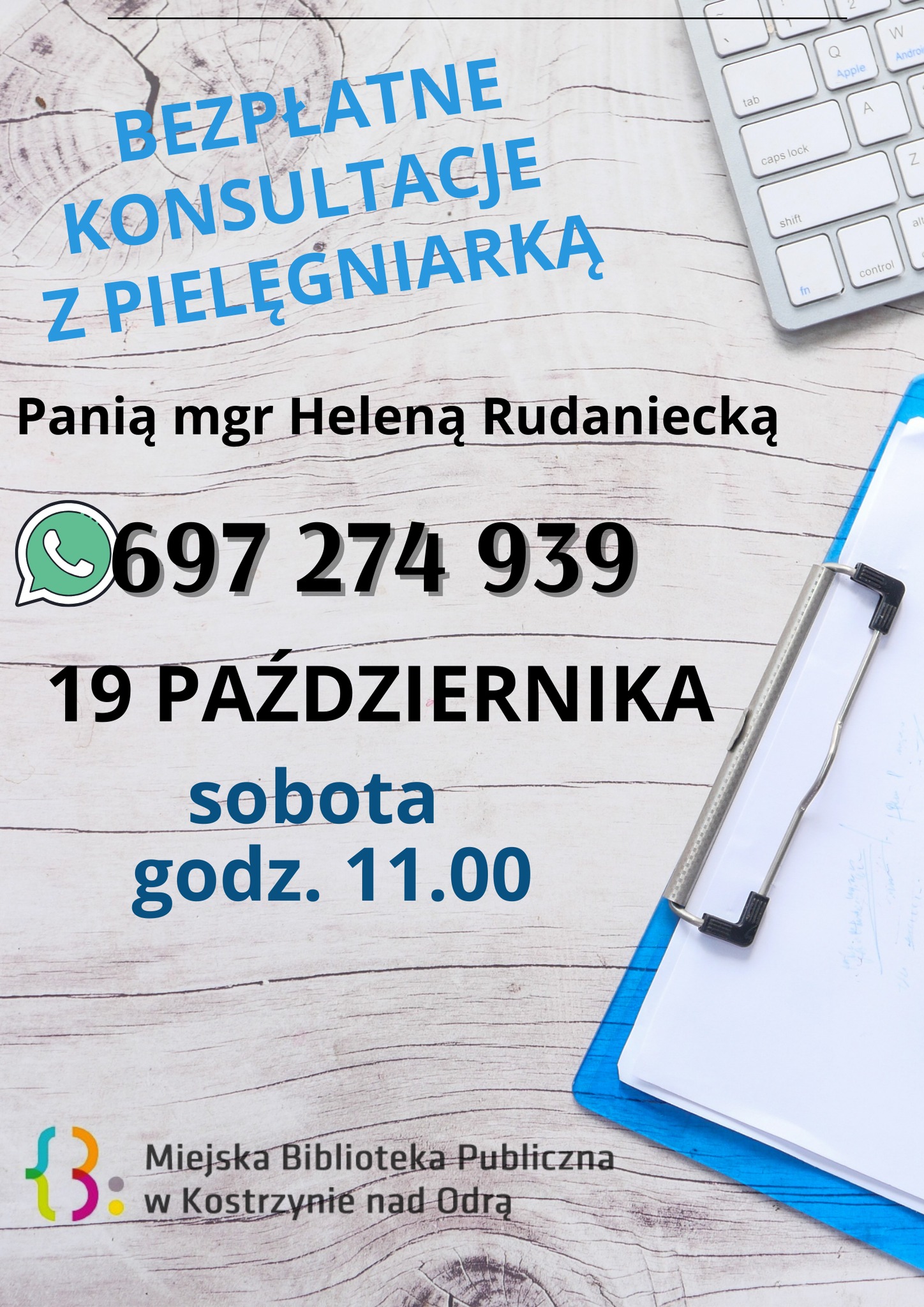 Plakat informacyjny Konsultacje z pielęgniarką