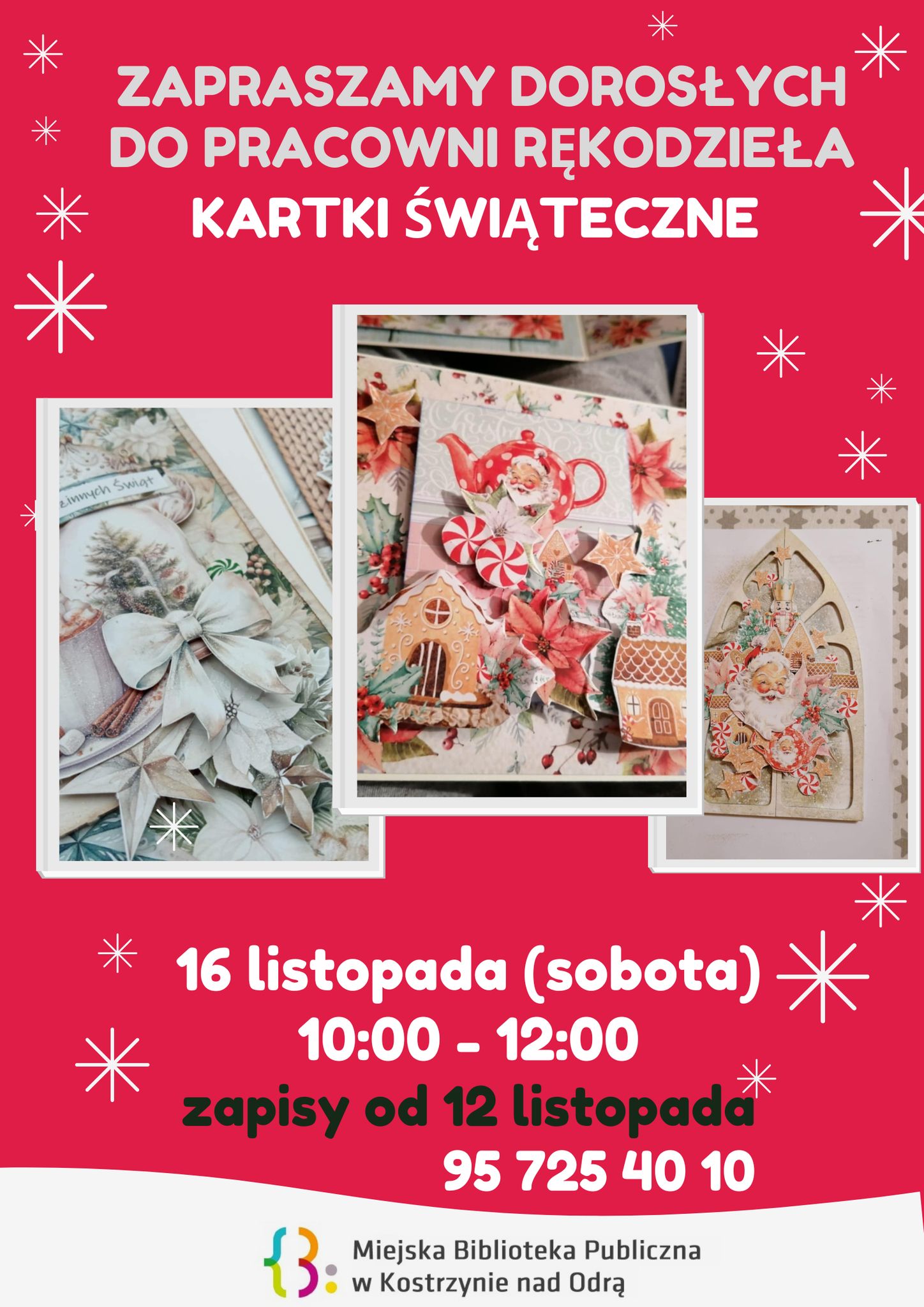 plakat informacyjny dot. zaproszenia na Kartki Świąteczne