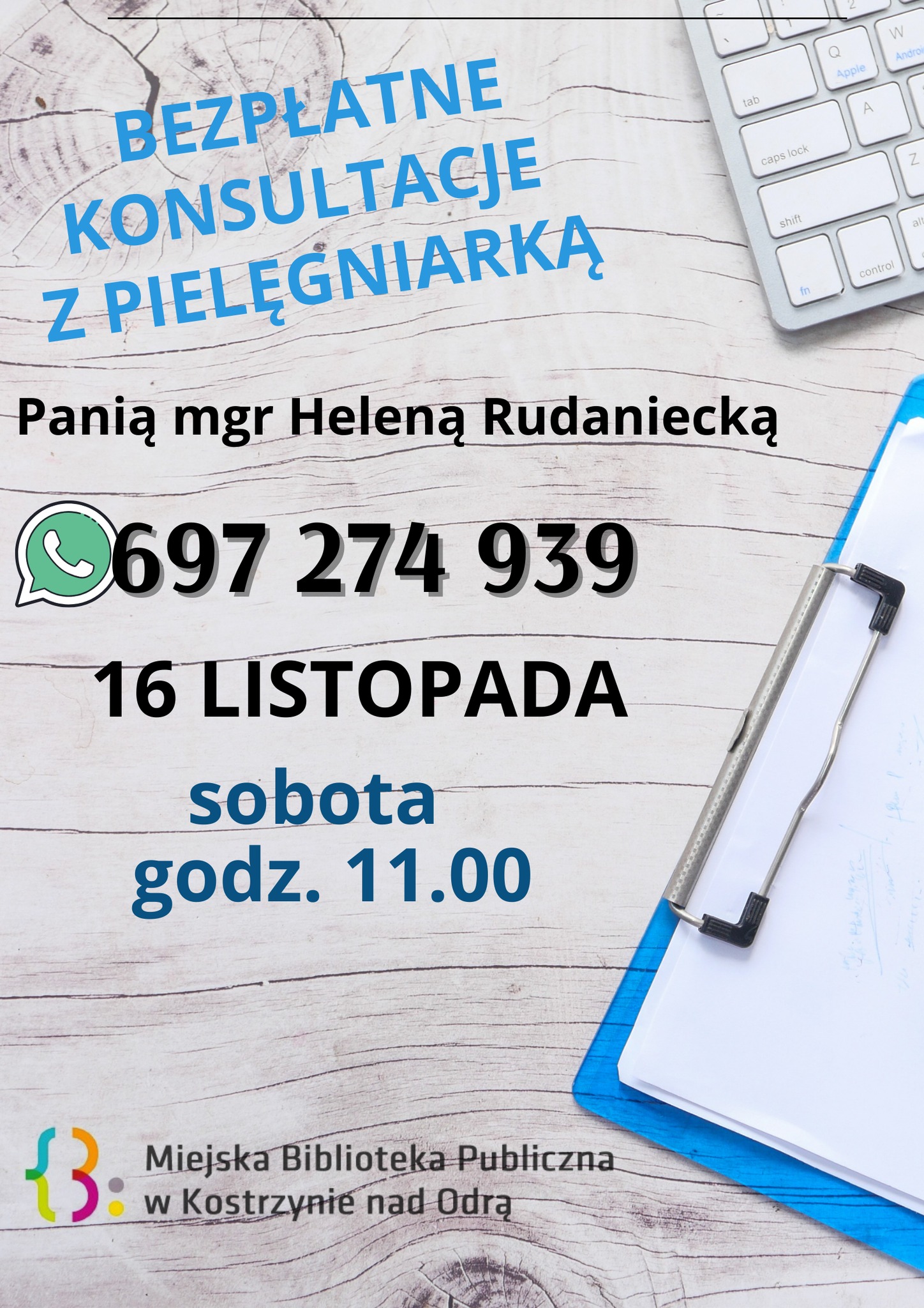 Plakat informacyjny Konsultacje z pielęgniarką