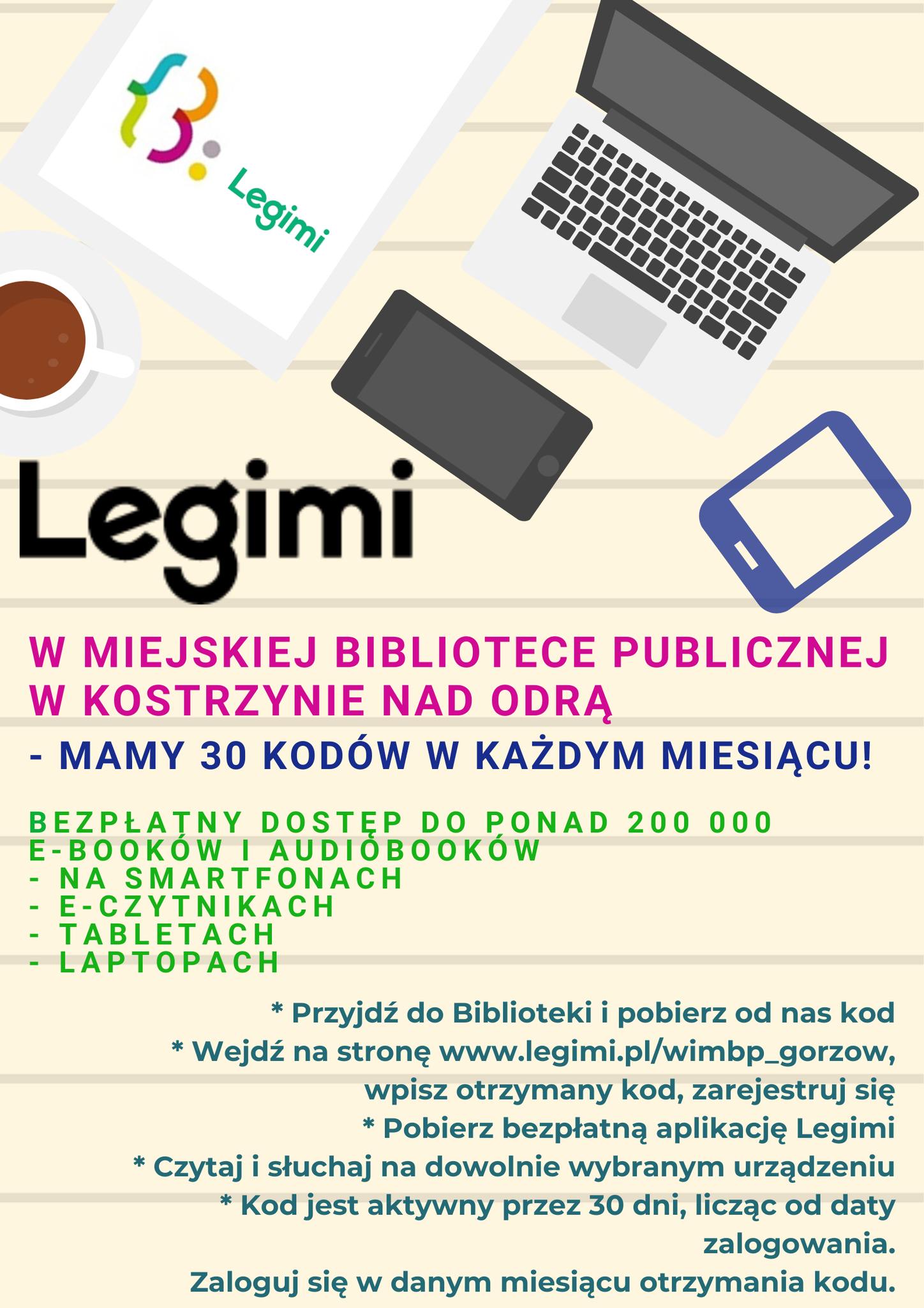 plakat informacyjny dot. LEGIMI