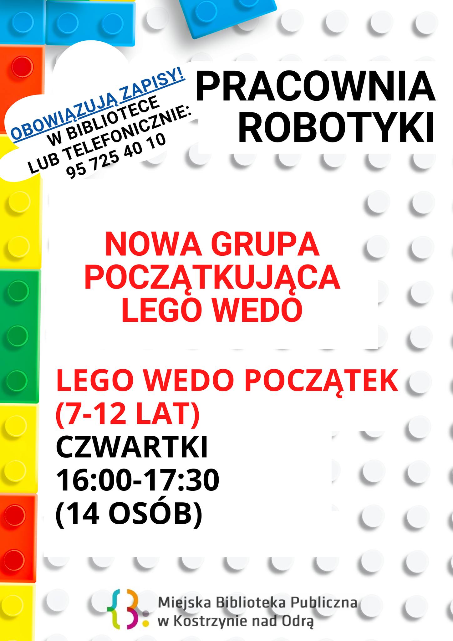 Nowa grupa początkująca robotyki Lego