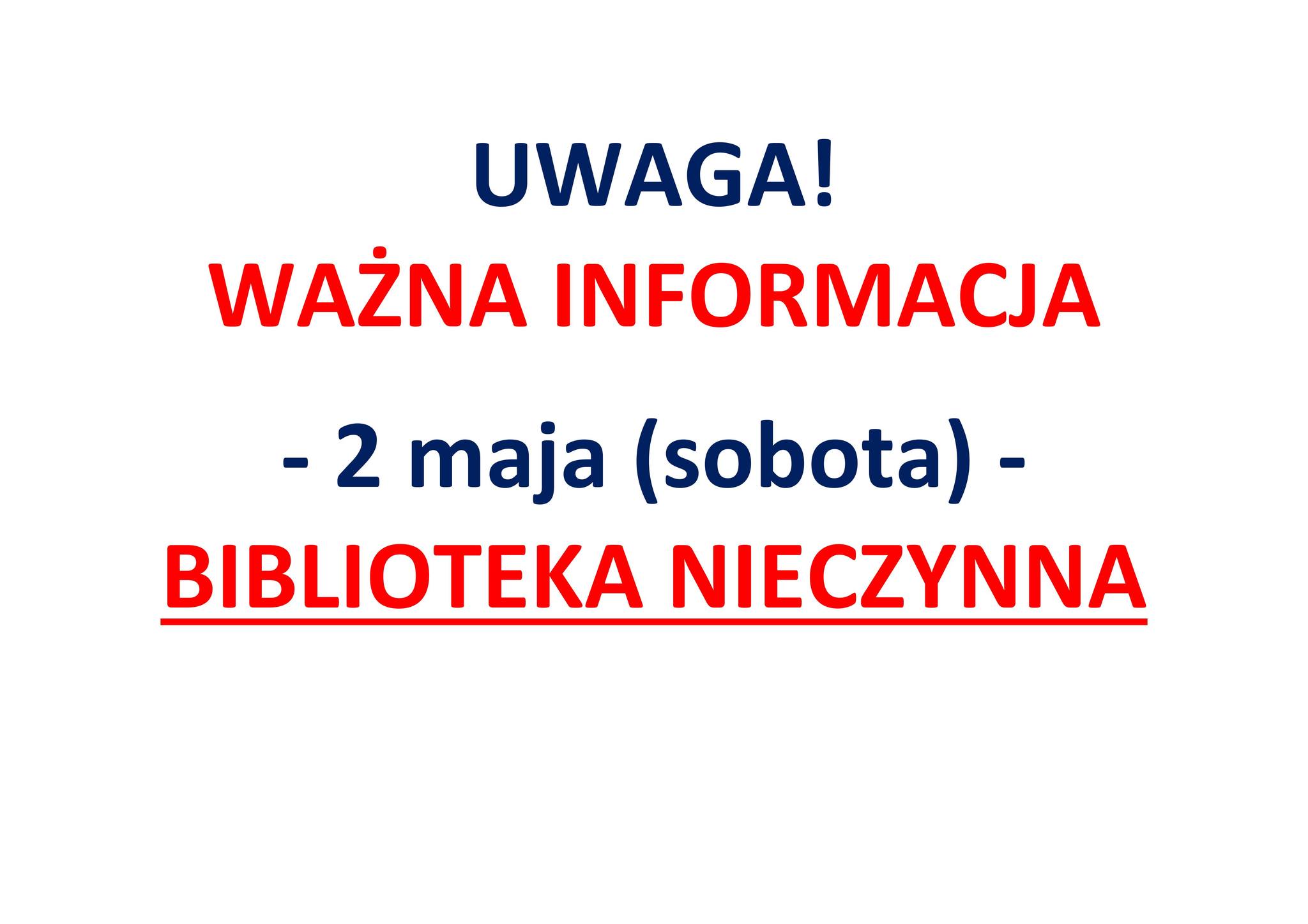 Plakat informacyjny - og&oacute;lny