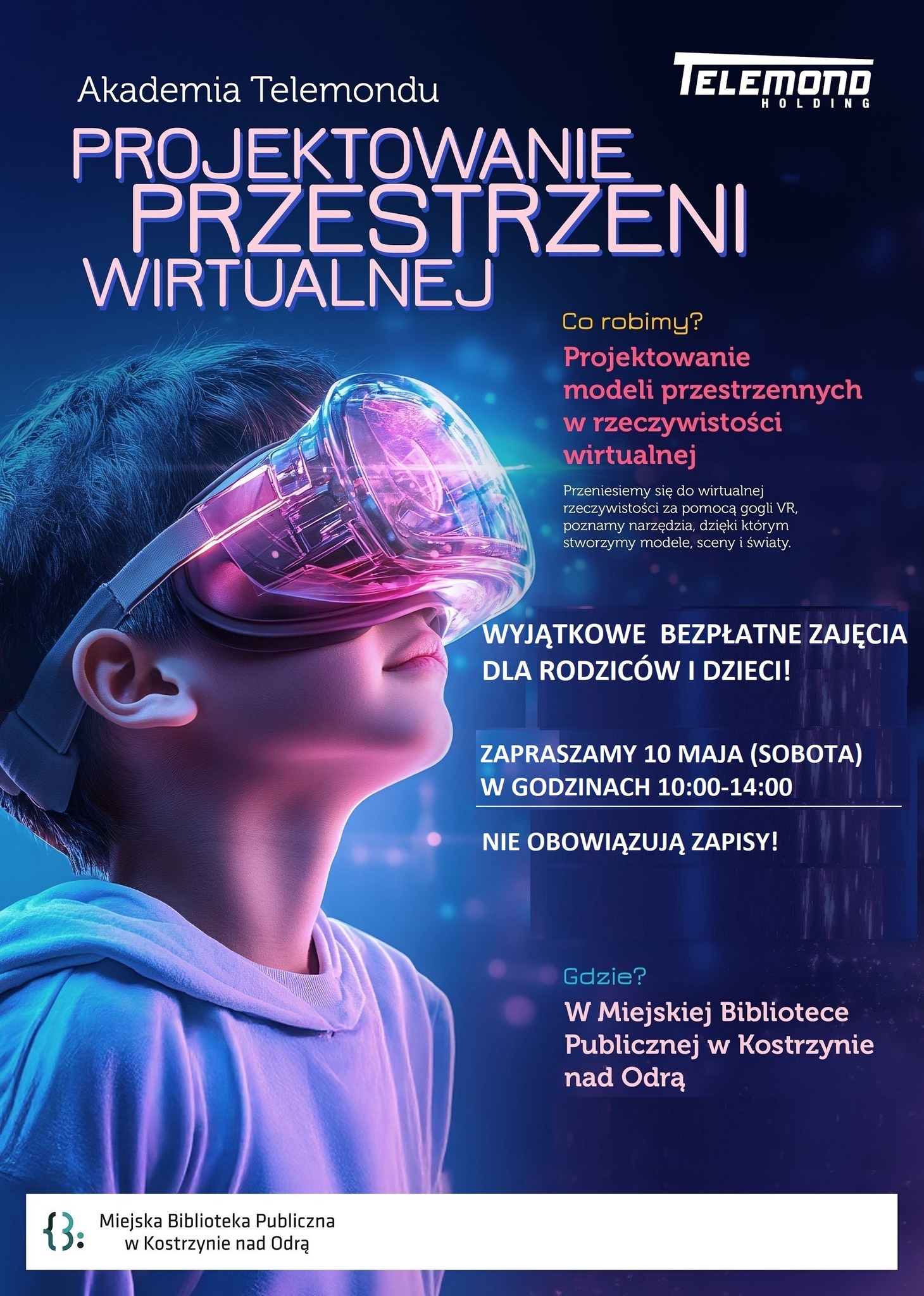 Projektowanie Przestrzeni Wirtualnej plakat informacyjny